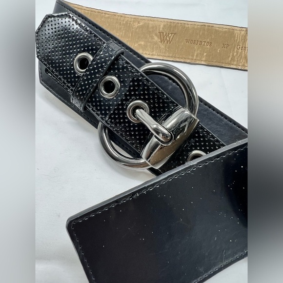 W by Worth wide double buckle belt